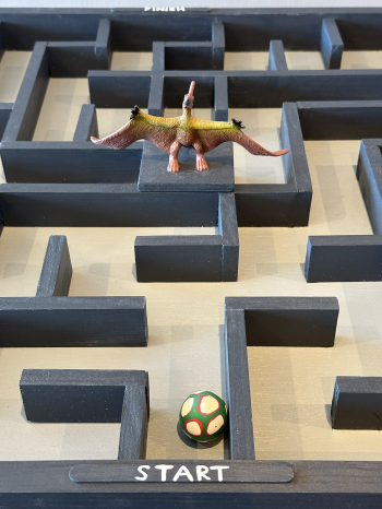 Doolhofspel dinosaurus